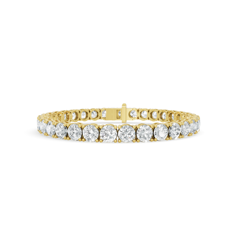 17.06 ctw Diamond 4P Classic 14K Yellow Gold Tennis Bracelet